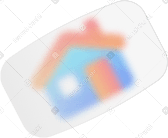 Прозрачный брелок с домиком в PNG, SVG