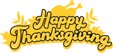 lettering happy thanksgiving with turkey PNG, SVG