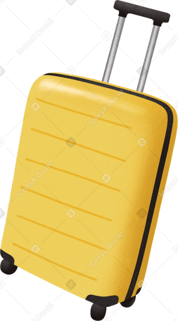 yelllow suitcase PNG, SVG