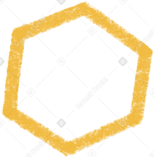 hexagon chemical molecule yellow Illustration in PNG, SVG