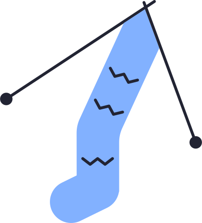 knitting needles Illustration in PNG, SVG