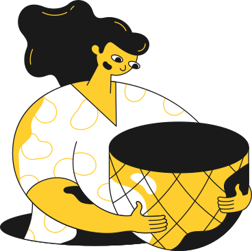 woman with empty container PNG, SVG