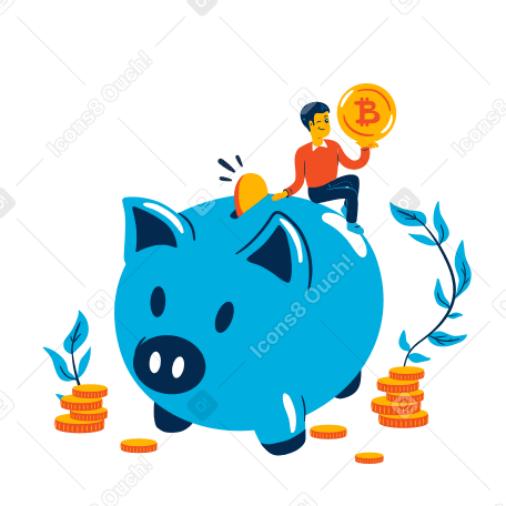 Ahorrando dinero PNG, SVG