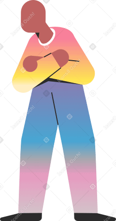 old person standing PNG, SVG