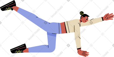 做瑜伽的年轻女子 PNG, SVG