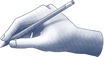 hand holding a pencil PNG, SVG