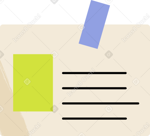 work note sticker Illustration in PNG, SVG
