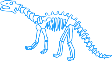 Скелет динозавра в PNG, SVG