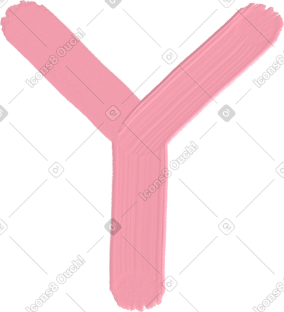 pink letter y PNG, SVG