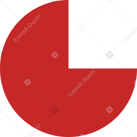 pie chart red Illustration in PNG, SVG