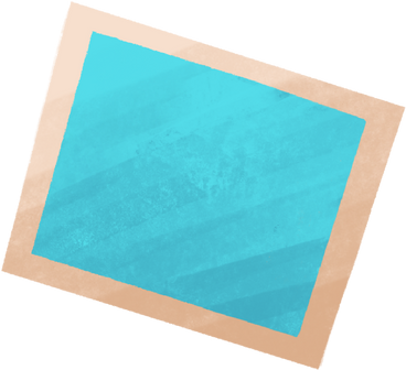 beige paper with a blue square PNG, SVG