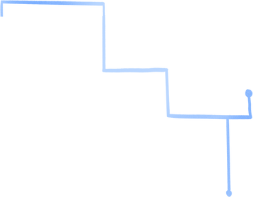 blue techno lines with  endings PNG、SVG