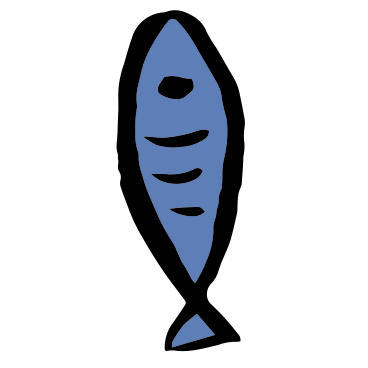 blue fish PNG, SVG