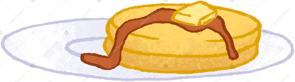 plate with pancakes PNG, SVG