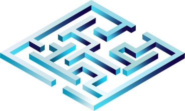 isometric labyrinth in metallic coloring PNG, SVG