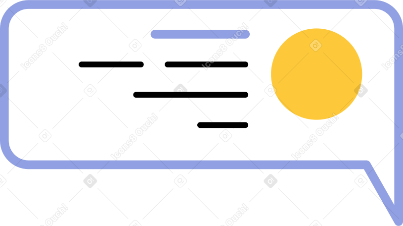 message Illustration in PNG, SVG