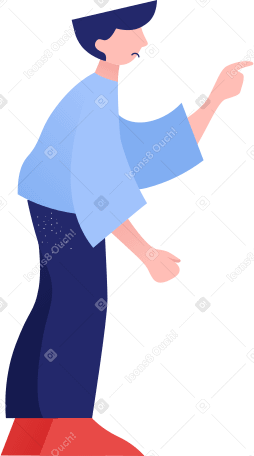 boy pointing at something PNG, SVG