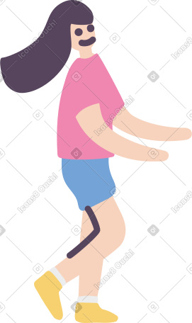 女孩走路 PNG, SVG