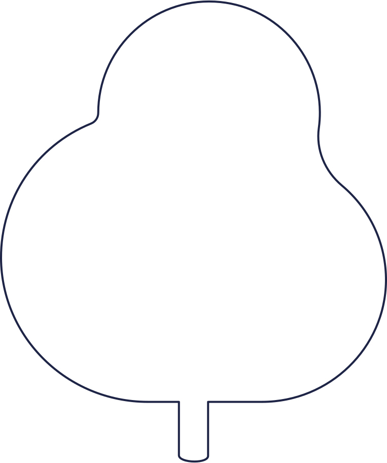 Ilustração de árvore 1 linha em PNG e SVG