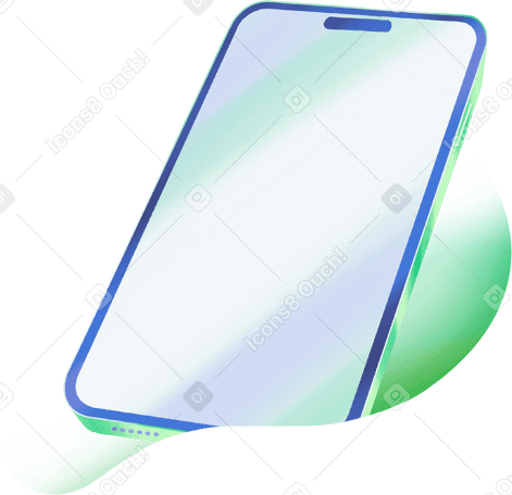 Телефон на зеленом фоне в PNG, SVG