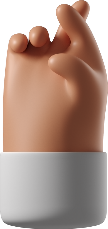 Tanned skin hand with crossed fingers PNG, SVG
