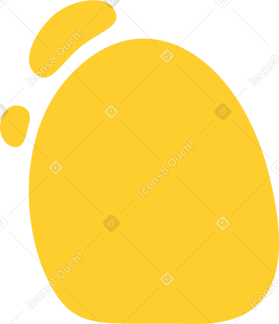 yellow paint drop Illustration in PNG, SVG