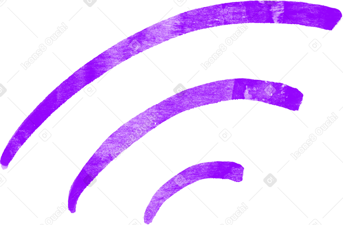 purple wi-fi lines PNG, SVG