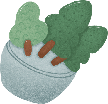 pot with trees PNG, SVG