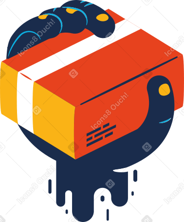 hand with box Illustration in PNG, SVG