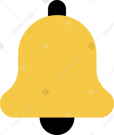 yellow bell Illustration in PNG, SVG