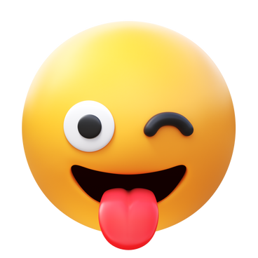 winking face with tongue emoji PNG, SVG