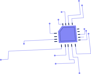 Mikrochip mit schaltkreisleitungen PNG, SVG