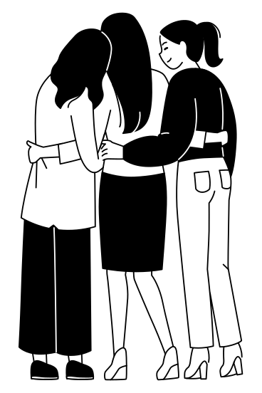 Frauen umarmen und unterstützen sich gegenseitig PNG, SVG