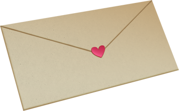 envelope with heart sticker PNG, SVG
