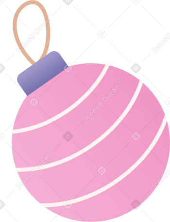 Enfeite de natal rosa PNG, SVG