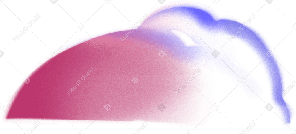 big pink and blue shape like cloud PNG、SVG