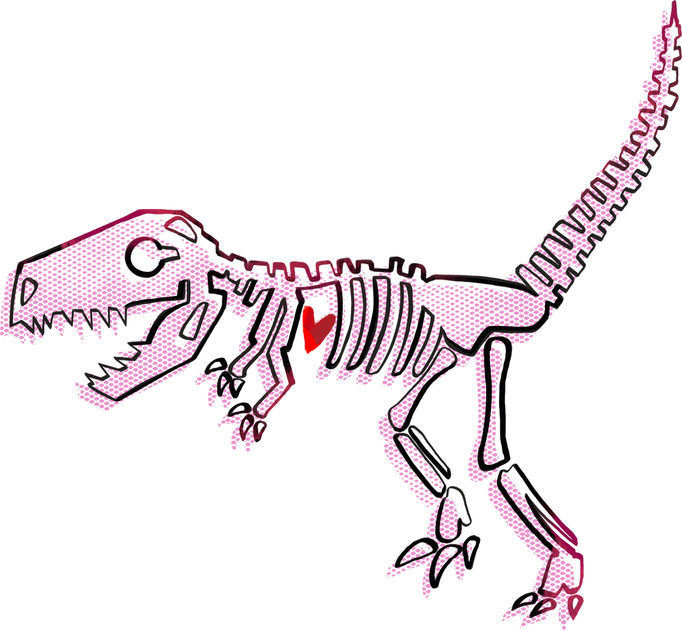 Dinosaur skeleton Illustration in PNG, SVG