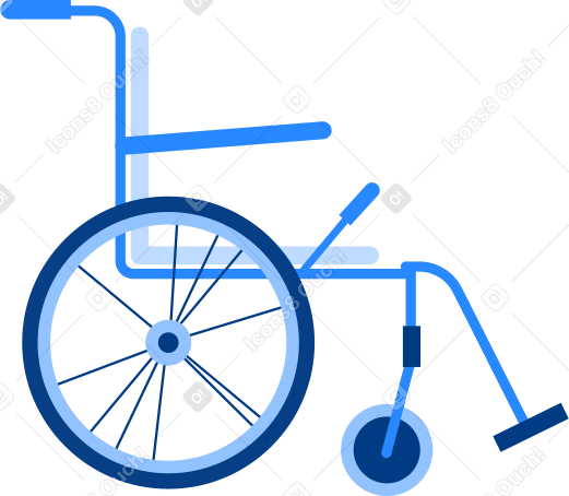 wheelchair Illustration in PNG, SVG
