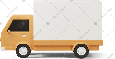 Delivery truck side view PNG, SVG