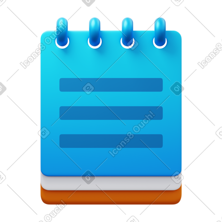 3D notepad PNG, SVG