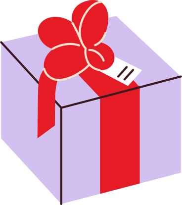 gift box with a note PNG, SVG