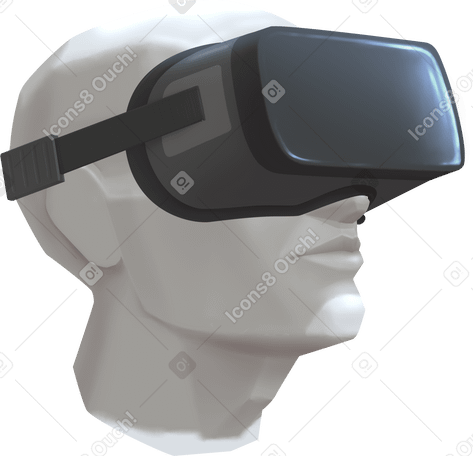 head with vr headset в PNG, SVG