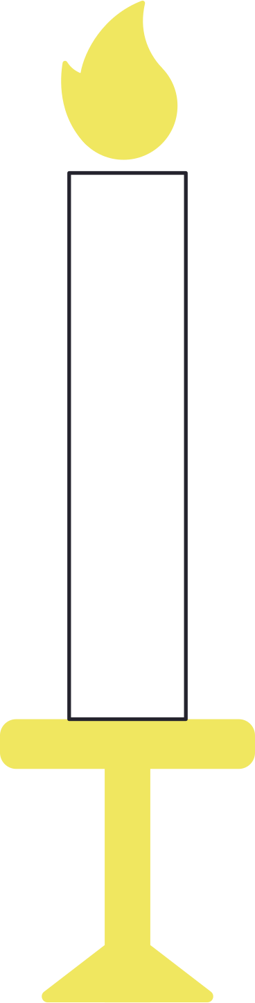 huge tall candle with fire PNG, SVG