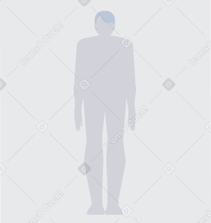Man silhouette animated illustration in GIF, Lottie (JSON), AE