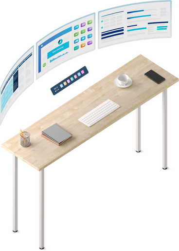 high table and vr-monitors PNG, SVG