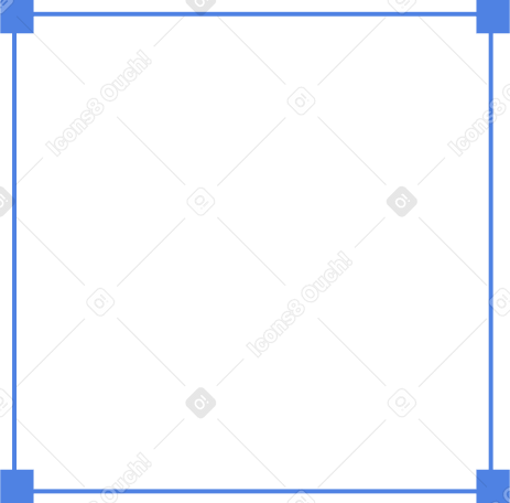 Cadre avec coins carrés PNG, SVG