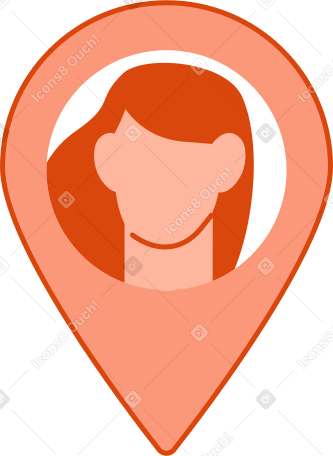 位置情報アイコン内の女性ユーザーのアバター PNG、SVG