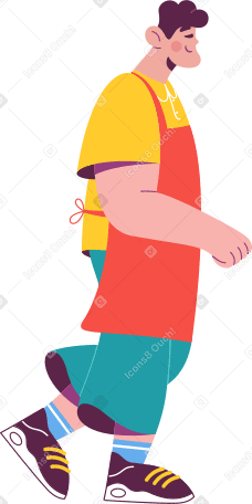 grill man in an apron PNG, SVG
