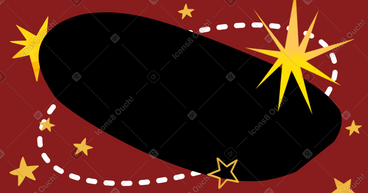 红色背景与星星 PNG, SVG