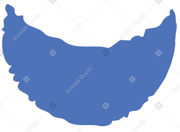 blue crescent Illustration in PNG, SVG
